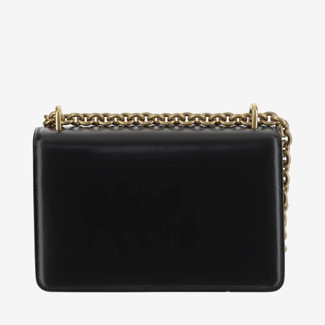 Valentino Garavani Chain-Strap Calfskin Shoulder Bag — Black in Black Calfskin from HEWI