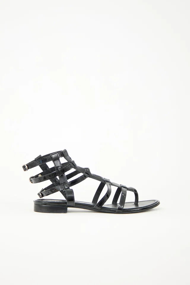 Chanel Cruise 2007 Gladiator Sandal in Patent leather from VSP Consignment