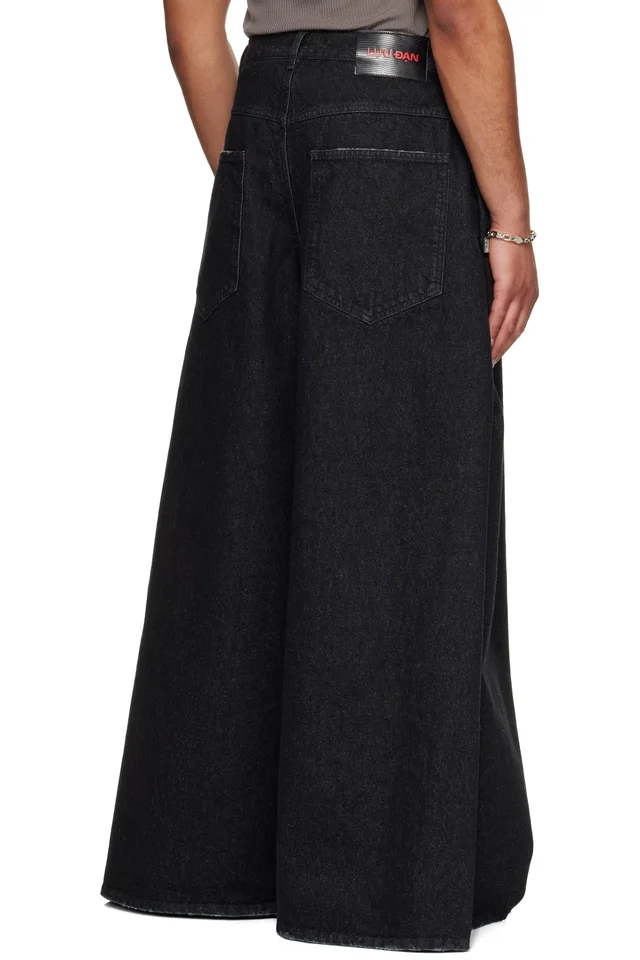 LU'U DAN Black Tie Maxi Jeans, photo 3 of 4 from SSENSE