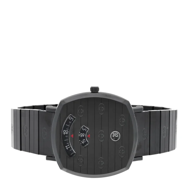 Gucci PVD Stainless Steel 38mm Grip Quartz Watch Black in Black from FASHIONPHILE, photo 2 of 5