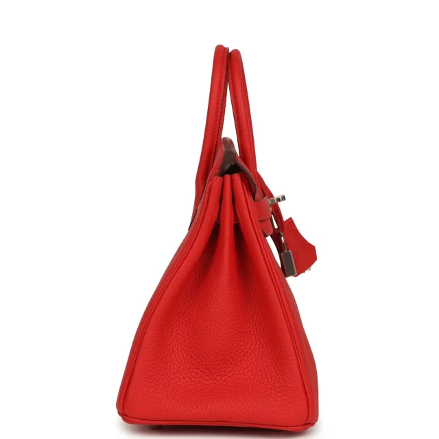 Hermès Birkin 25 Rouge Radieux Togo Palladium Hardware in Red Togo leather from Madison Avenue Couture, photo 3 of 9
