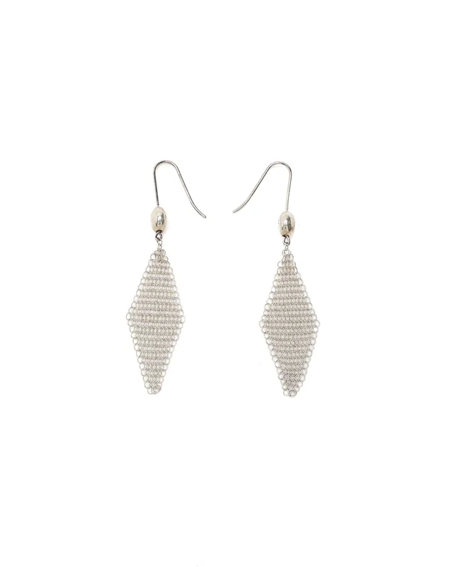 Tiffany & Co. Elsa Perretti Mesh Silver Earrings in Silver from A Retro Tale