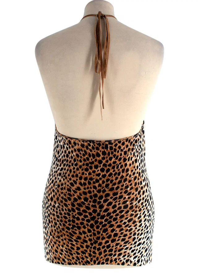 Dolce & Gabbana Leaopard Print Halterneck Top from HEWI