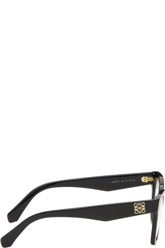 LOEWE Black Anagram Glasses, photo 2 of 4 from SSENSE