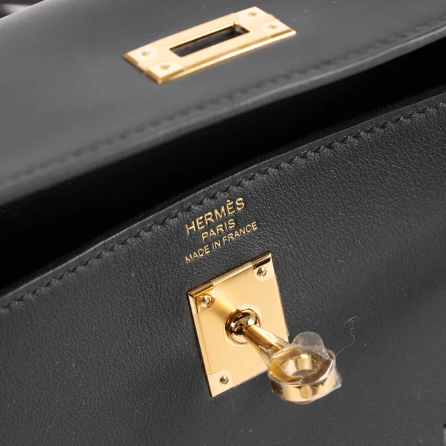Hermès Kelly Moove Black Swift GHW in Black Swift leather from Labellov, photo 8 of 8