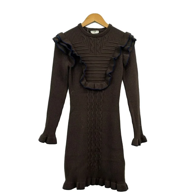 Fendi Dress US 4 Dark Brown Navy Knit S in Brown from The Reluxe