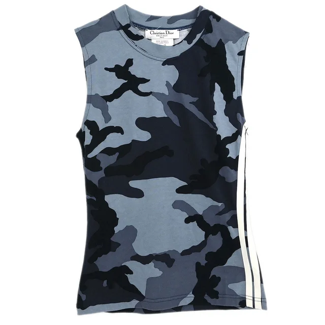 Dior Sleeveless Tank Top Camouflage Gray #36 in Grey from AMORE Vintage Tokyo