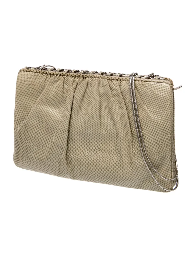 Judith Leiber Embossed Leather Evening Bag Vintage in Leather from The RealReal, photo 3 of 6