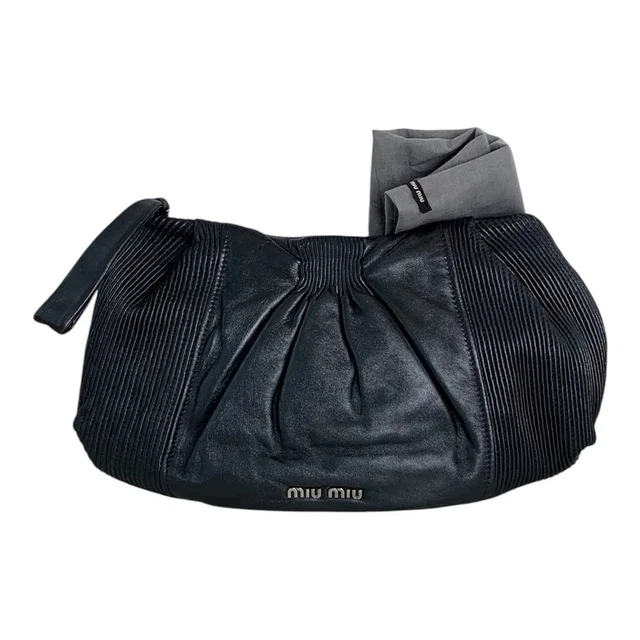 Miu Miu Black Clutch Bag in Black from Luxury Promise