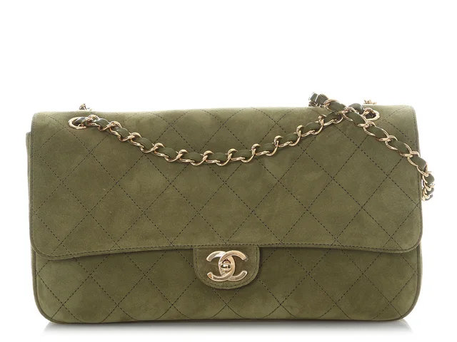 Chanel Khaki Green Quilted Suede Souplissimo Maxi Flap Bag Gold Hardware, 2026 from Sotheby's