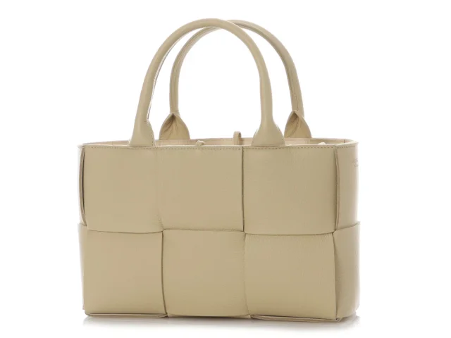 Bottega Veneta Mini Beige Maxi Intrecciato Arco Tote in Beige Woven leather from Ann's Fabulous Finds, photo 3 of 10