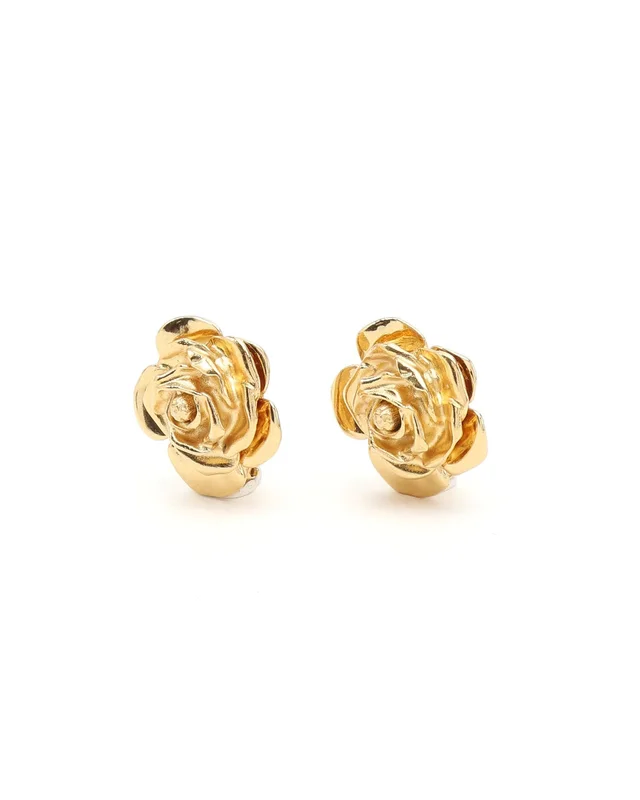 Saint Laurent Flower Clip-on Earrings from A Retro Tale, photo 2 of 3