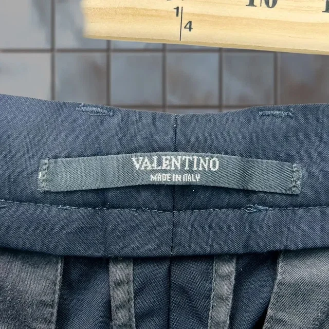 Valentino Garavani Dress Pants Mens It 50 Navy Wool Mohair Flat Front Made in blue Wool from Grailed