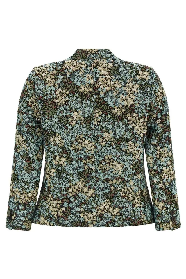 Dries Van Noten Bamis Floral Jacquard Buttoned Blazer, photo 2 of 2 from SENSER