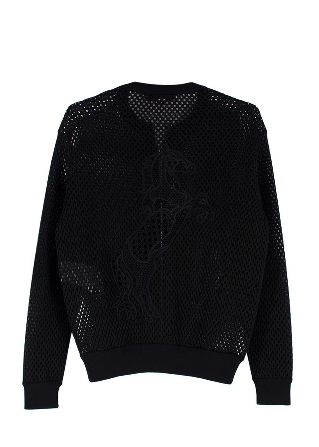 Stella McCartney Black Mesh Bomber Jacket in Black from HEWI