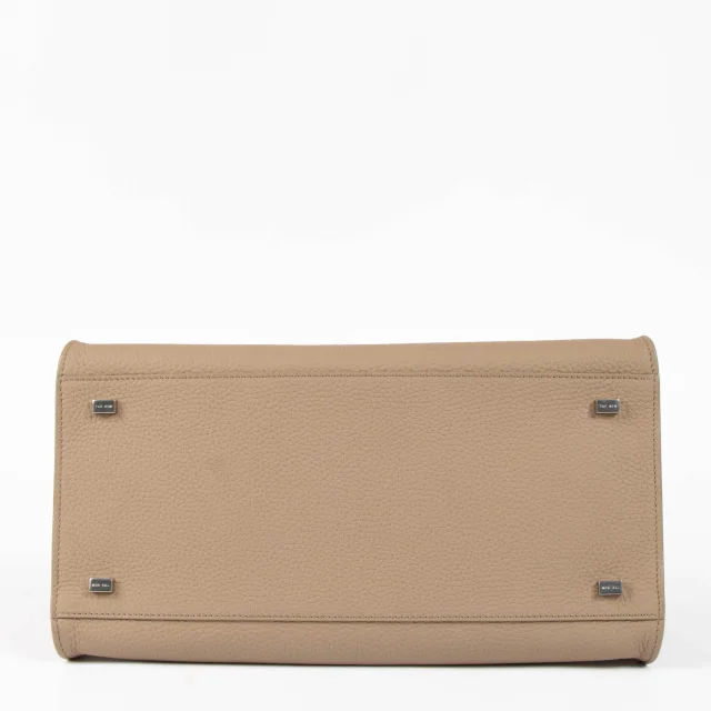 The Row Foncé Grained Calfskin Soft Margaux 12 Bag in Taupe Caviar leather from Labellov, photo 5 of 8