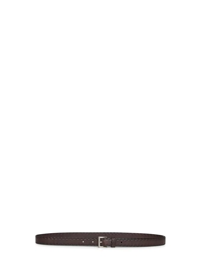 Prada Antiqued Nappa Lambskin Belt — Brown in Brown Lambskin from HEWI