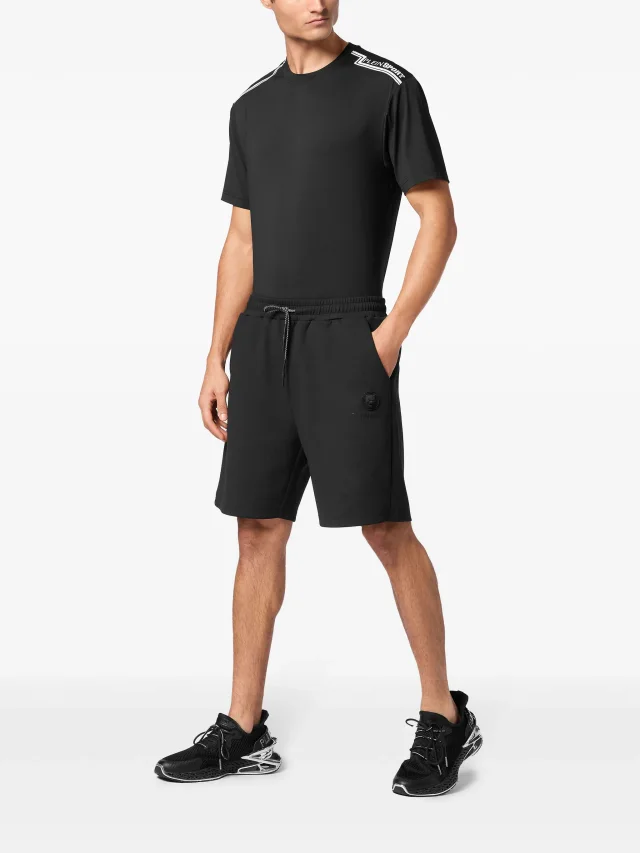 Plein Sport logo-patch track shorts, photo 2 of 2 from FARFETCH