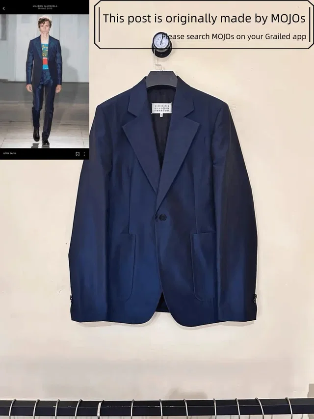 Sz 46 Maison Margiela 15ss Metal Shinning Jacket in blue from Grailed