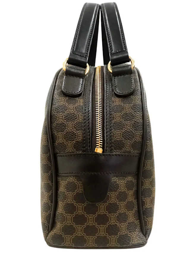 Celine Macadam pattern handbag black/brown from VINTAGE QOO TOKYO, photo 4 of 10