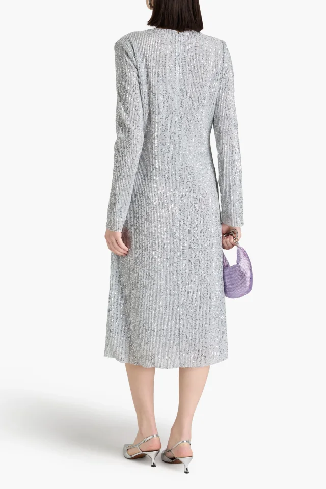 Stine Goya Celsia Sequined Ribbed-Knit Midi Dress, photo 3 of 4 from THE OUTNET