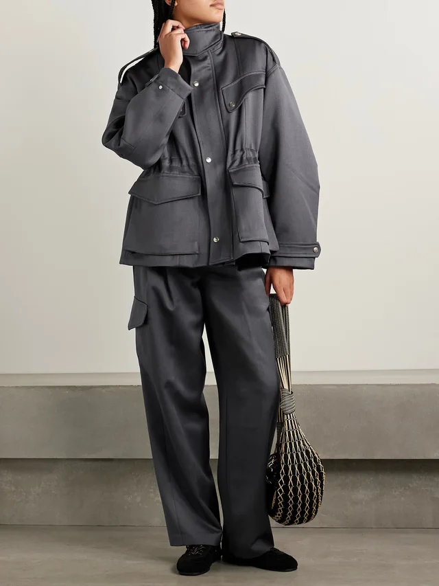 RÙADH The Russel pleated wool wide-leg pants in Grey, photo 2 of 2 from NET-A-PORTER (Canada)