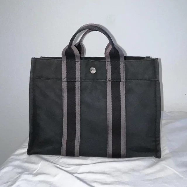 Hermès Women's Tote bags - Black/Grey in gray|black from Depop, photo 1 of 1