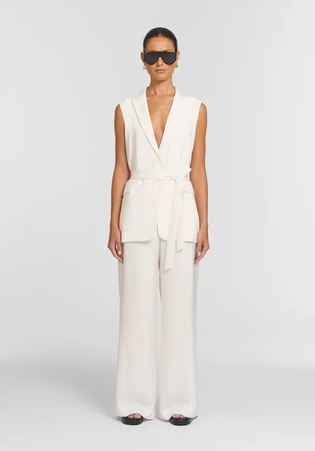 VIKTORIA & WOODS Repertoire Sleeveless Blazer in White from Viktoria & Woods, photo 1 of 1