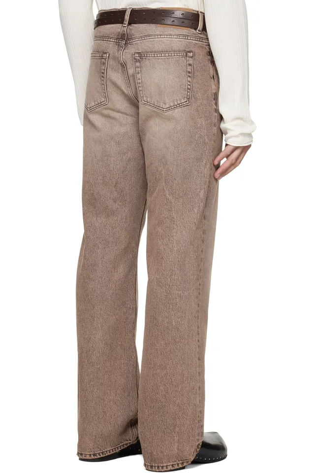 OUR LEGACY Tan Carlson Cut Jeans, photo 3 of 5 from SSENSE