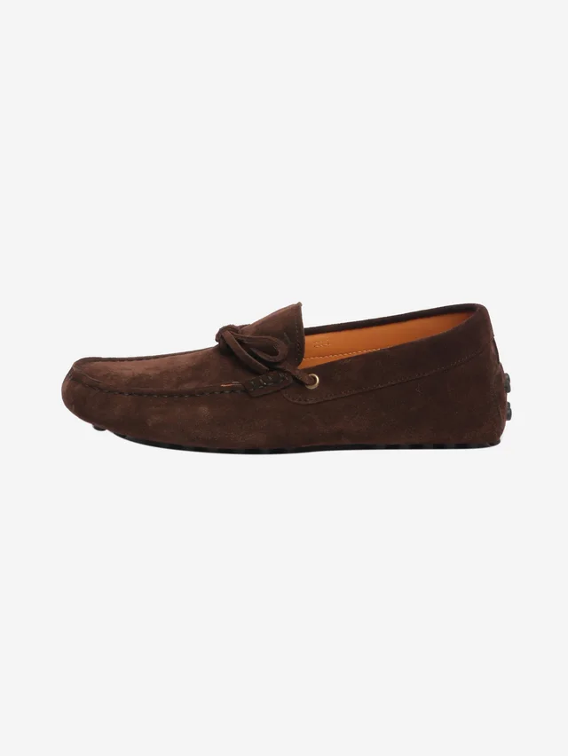 Tod's Brown suede Gommino loafers - size EU 39 in Brown Suede from Sign of the Times