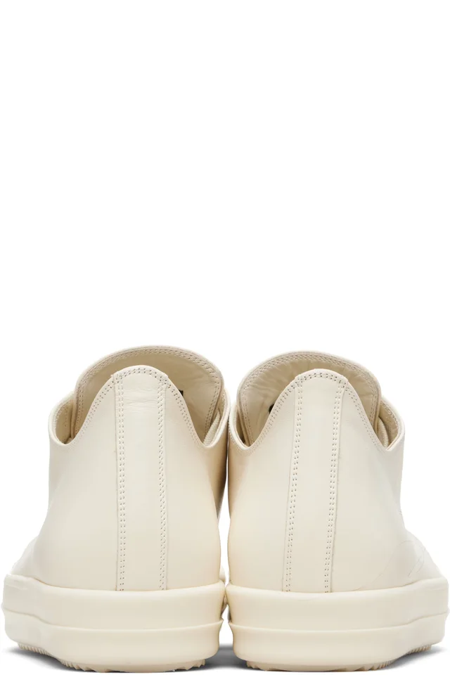Rick Owens Off-White Temple Low Sneakers, photo 2 of 4 from SSENSE