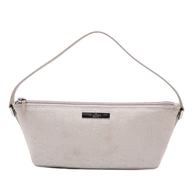 Purple Gucci GG Canvas Boat Shoulder Bag in Purple Canvas from Designer Revival