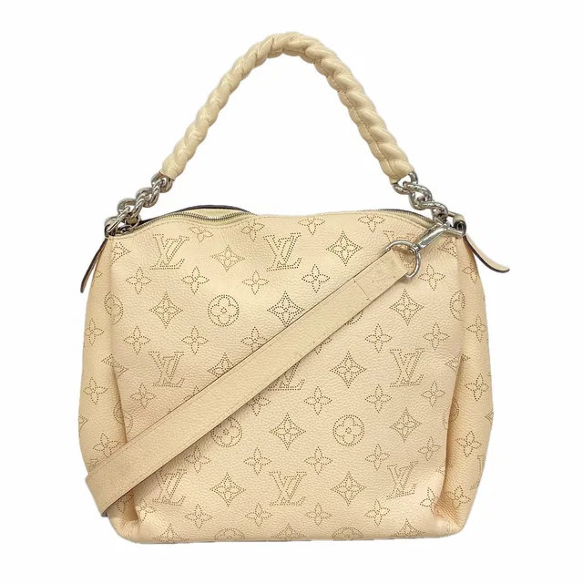 Louis Vuitton Handbag Mahina Babylon Chain BB Cream 2-Way Bag in White from The Reluxe