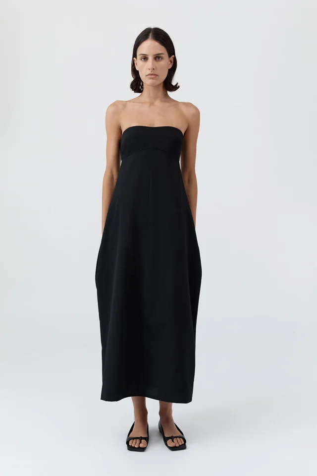 St Agni Wool Strapless Cocoon Dress - Black from St. Agni, photo 1 of 1