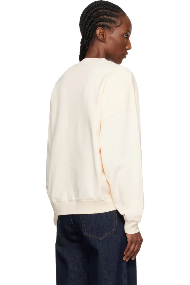 ANINE BING Off-White Miles Collegiate Sweatshirt, photo 3 of 4 from SSENSE