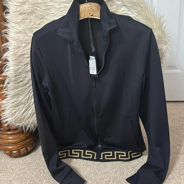 Versace Women’s Size L/Xl Track Jacket in black Nylon from Poshmark