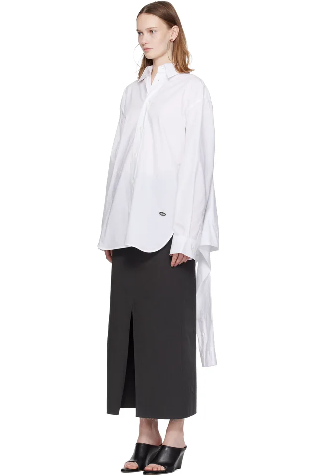 Jean Paul Gaultier White Cotton Shirt, photo 4 of 5 from SSENSE