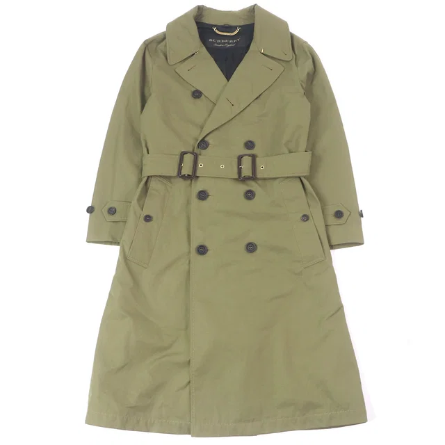 Burberry Logo Trench Coat Cotton Trench Coat from LuxUness