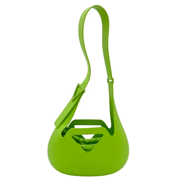 Bottega Veneta Lime Green Punch Rubber Molded Shoulder Bag in Green from Clotheshorse Anonymous