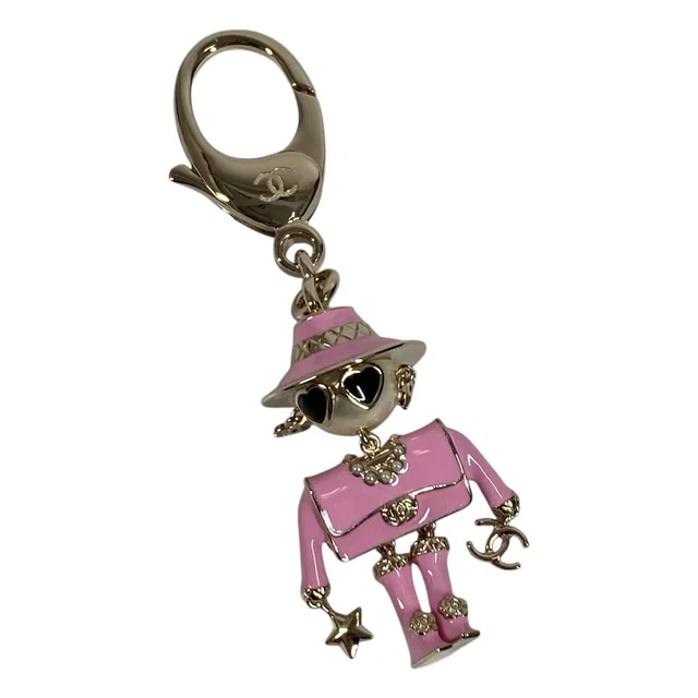 Chanel Key Holder Gabrielle CC Logo Metal Pink in Pink from The Reluxe