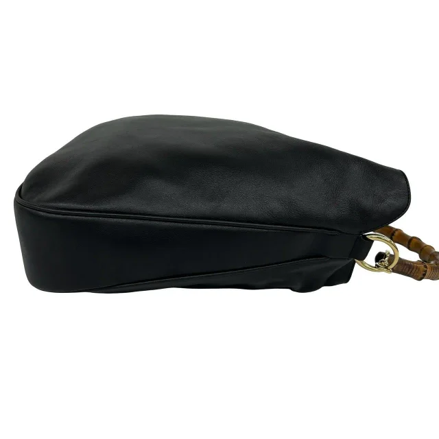 Gucci Bamboo Leather 2way Bag in Black Leather from LuxUness, photo 6 of 10