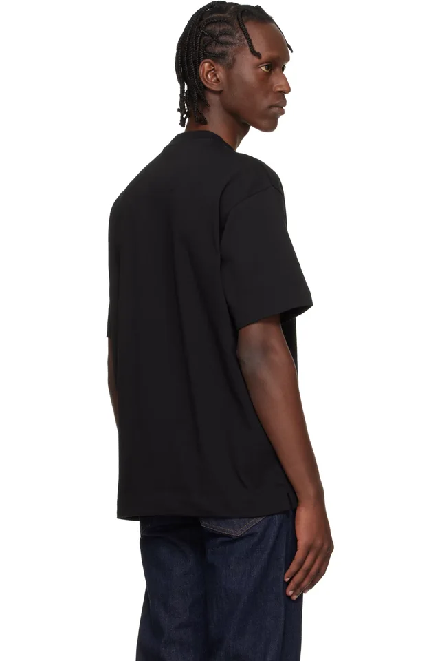 BOSS Black Embossed-Logo T-shirt, photo 3 of 4 from SSENSE