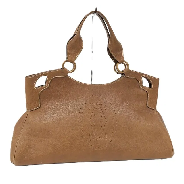 Cartier Marcello Handbag Leather Brown in Brown Leather from The Reluxe