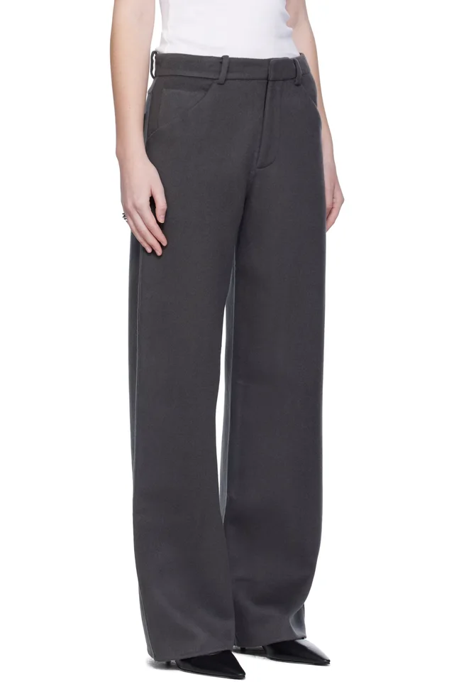 Arch The Gray Handmade Wool Cashmere Trousers, photo 2 of 4 from SSENSE