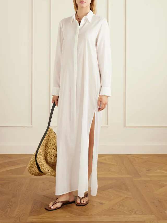 NILI LOTAN Mina cotton-voile midi dress in White, photo 2 of 2 from NET-A-PORTER (Canada)