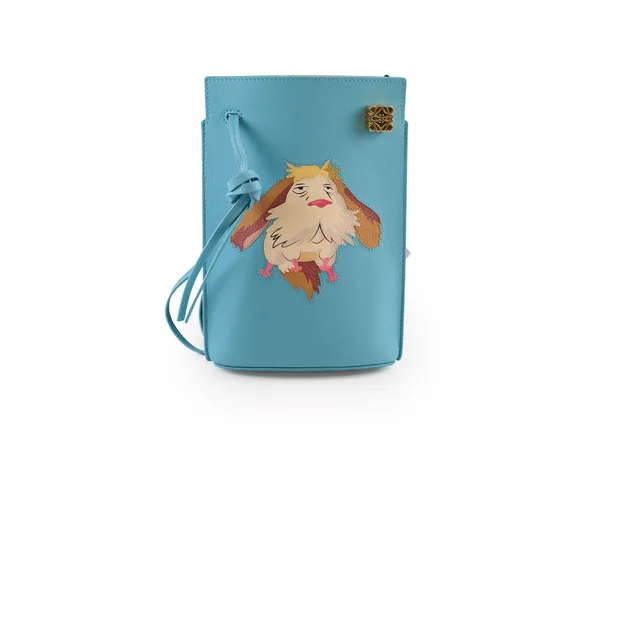 Loewe Howl's Moving Castle Heen Dice Pocket bag Calfskin Sky Blue in Blue Calfskin from The Purse Affair