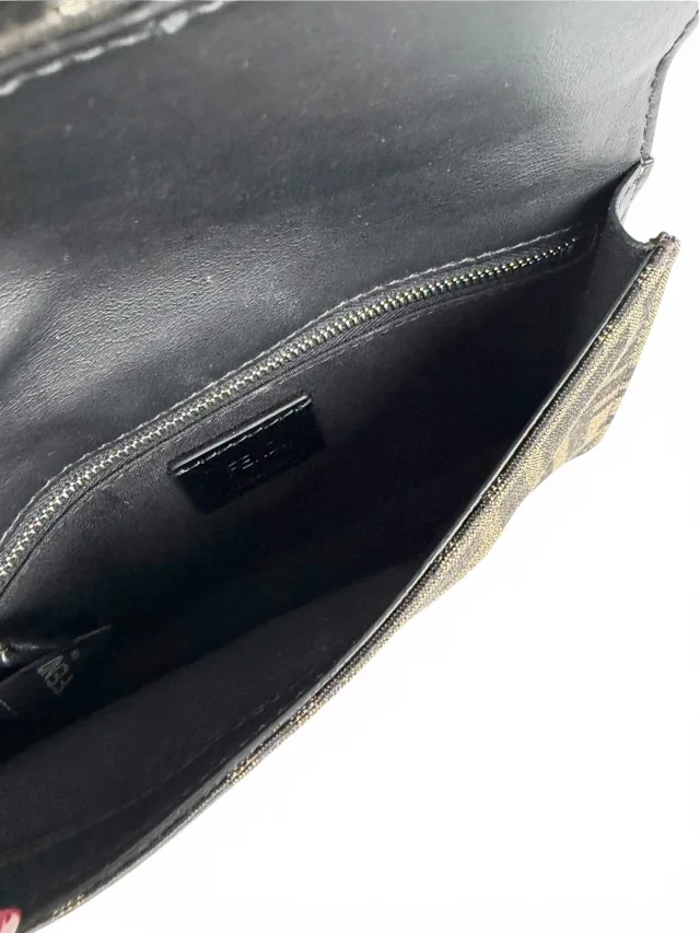 Fendi Jacquard Vitello Grace 1974 Baguette Belt Pouch in Canvas from Season 2 Consign, photo 10 of 10