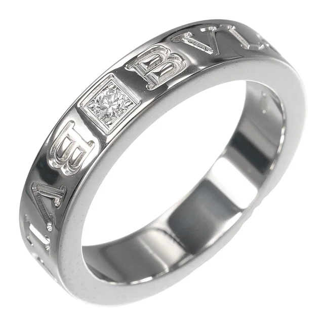 Bvlgari B.ZERO1 Essential Au750 White Gold Diamond Ring Size 8.5 in White from LuxUness