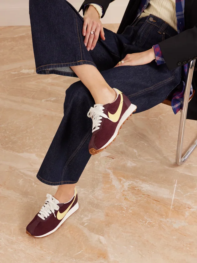 NIKE LD-1000 leather-trimmed corduroy sneakers in Red, photo 2 of 2 from NET-A-PORTER (Canada)