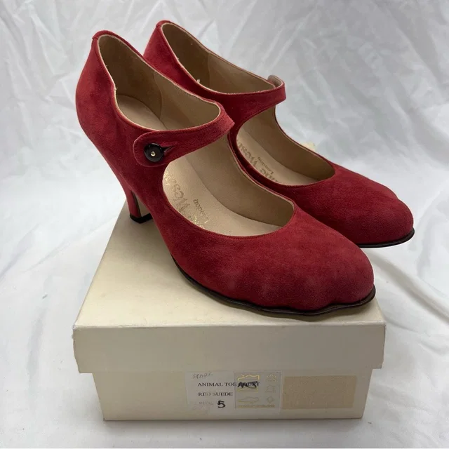 Vivienne Westwood Gold Label Animal Toe Mary Jane Red Suede Heels in red Suede from Poshmark